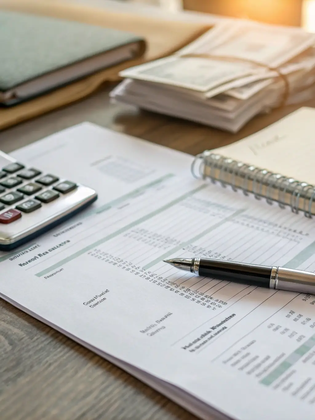 A stack of neatly organized financial statements and reports, symbolizing clarity and transparency in financial management.